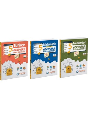 Çanta Yayınları 5. Sınıf Türkçe + Matematik + Fen Bilimleri Etkinlikli Kazanım Sıralı Soru Bankası
