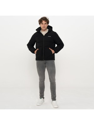 Jack & Jones Erkek Kapüsonlu Fermuarli Puffer Mont - Otto