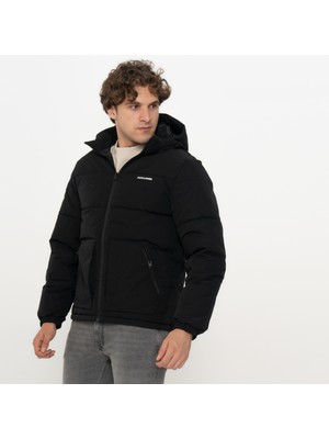 Jack & Jones Erkek Kapüsonlu Fermuarli Puffer Mont - Otto