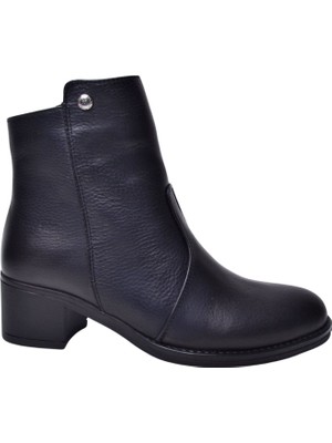 Mammamia D24KB-1930 Siyah Kadın Deri Bot