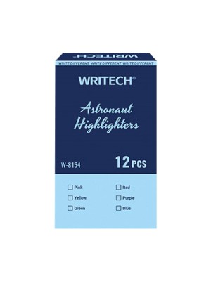 Writech W-8154 Astronot Fosforlu Kalem Pastel Yeşil - 12'li Kutu