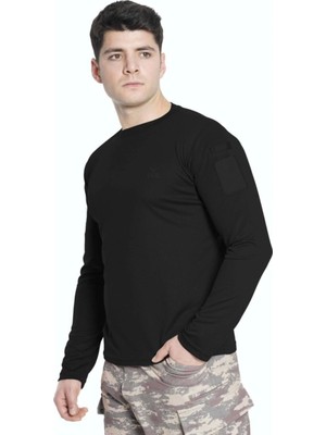 Askeri Malzemelerim Vogel Tactical Uzun Kollu Yakasız Siyah Taktik Tshirt