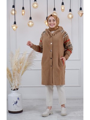 Tığ Triko Angora Hırka 21331 Camel