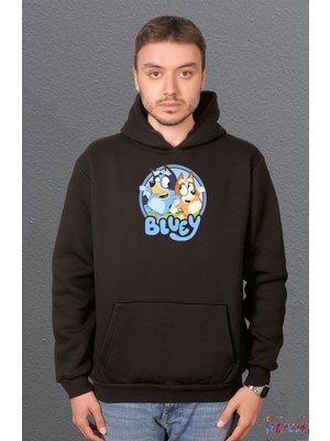 Bumeta Bluey Bandit Heeler Chilli Heeler Sweatshirt Unisex Kapüşonlu Hoodie