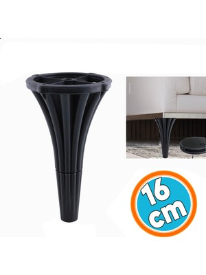 Nzb Konsol Mobilya Kanepe Koltuk Tv Ünitesi Baza Ayağı Orta Sehpa Ayakları 16 cm Siyah