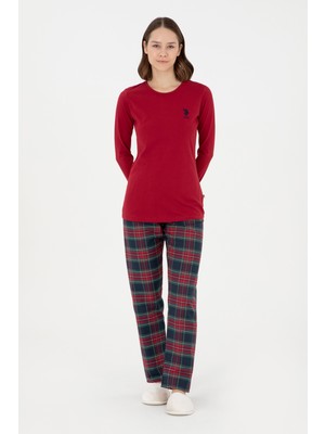 U.s. Polo Assn. Kadın Bordo Pijama Takım 50302758-VR014