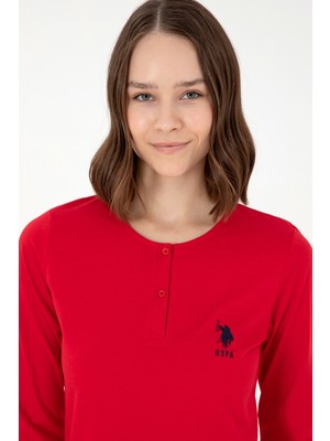 U.S. Polo Assn. Kadın Kırmızı Pijama Takım 50303412-VR030