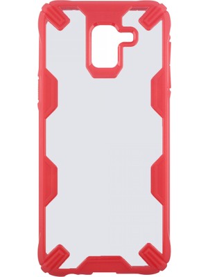 Nettech Samsung Galaxy J600 J6 Uyumlu Çerçeve Görünümlü Arka Koruma Kılıf