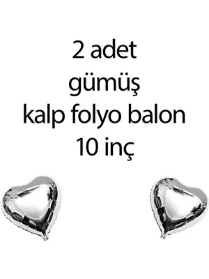 Atölye Mi Gümüş Bride To Be Balon Seti Kalp Balonlu Bride Parti Balon Süsleme Seti