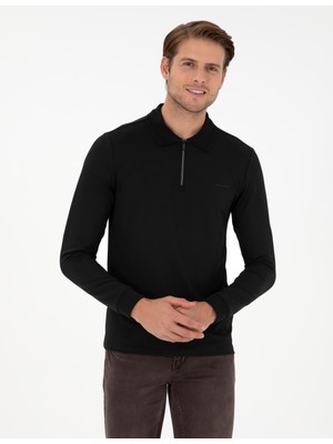 Pierre Cardin Erkek Siyah Regular Fit Sweatshirt 50296504-VR046