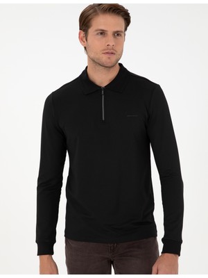 Pierre Cardin Erkek Siyah Regular Fit Sweatshirt 50296504-VR046