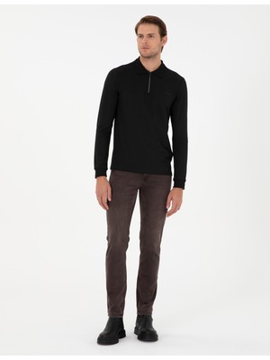 Pierre Cardin Erkek Siyah Regular Fit Sweatshirt 50296504-VR046