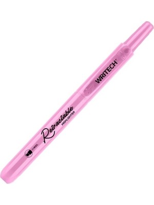 Writech W-805S Pastel Pembe 12 Adet Basmalı Fosforlu Kalem Yumuşak Vurgular İçin İdeal