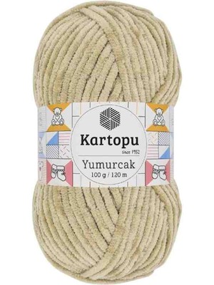 Kartopu Yumurcak 5 Adet Kadife ip No 856 Bej