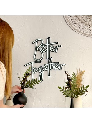 Tol Camp Better Together Neon Duvar Yazısı - Şık Metal Üzerine Neon Tabela | 49 cm x 47 cm