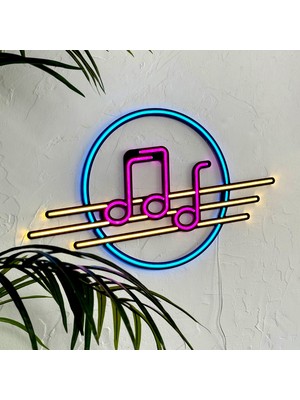 Tol Camp Solfeggio Neon Duvar Dekoru, Modern Bir Dokunuş, Şık Metal Üzerine Neon Tabela | Müzik | 66 cm x 42 cm