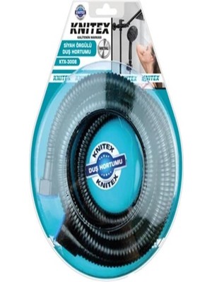 Knitex Z-8 Siyah Örgülü Duş Hortumu KTX-3008