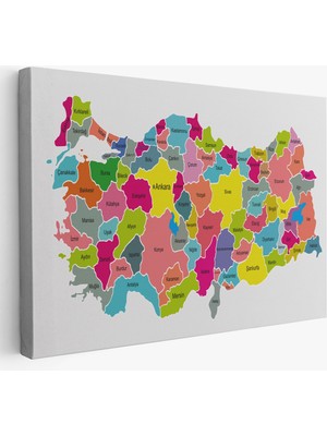 MapCraft Türkiye Haritası Kanvas TABLO-1023