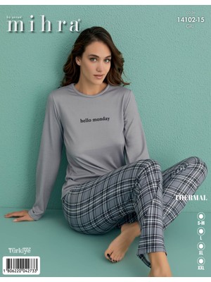 Mihra Kadın Bisiklet Yaka Termal Pijama Takımı 14102/15 - 1 Adet