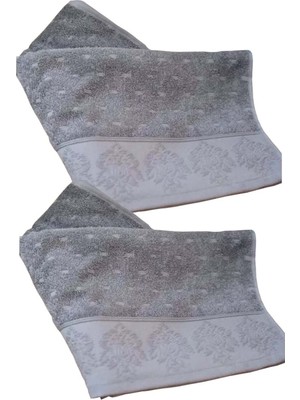 Özdilek 2 Adet Pamuklu El-Yüz Havlusu (50X85)-HERITAGE Gri