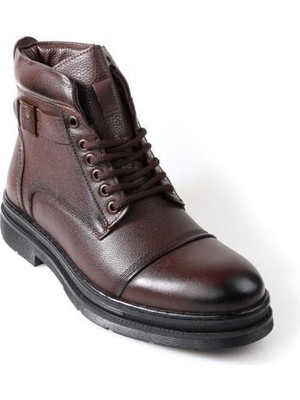 Papuçcity Bzky 3808 Erkek Kauçuk Taban Kürklü  Deri Bot