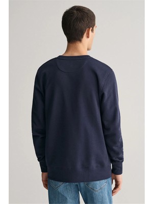 Gant Erkek Lacivert Regular Fit Sweatshirt