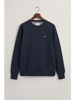 Gant Erkek Lacivert Regular Fit Sweatshirt