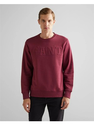 Gant Erkek Bordo Regular Fit Sweatshirt