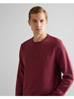 Gant Erkek Bordo Regular Fit Sweatshirt