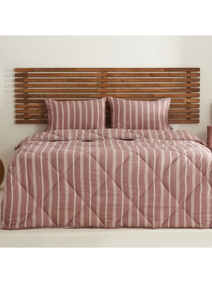 Karaca Home Sarah Anderson Barlet Çift Kişilik Comfort Set Çizgili Bordo