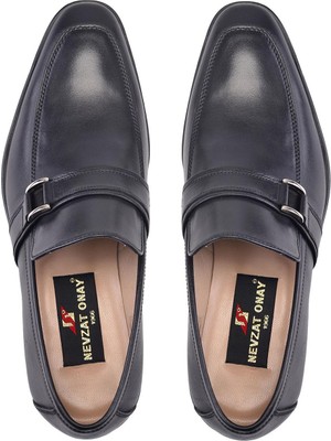 Siyah Klasik Loafer Erkek Ayakkabı -9048-