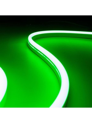 En Parlak Neon LED 12 Volt Yeşil Işık Dış Mekan 15 Metre
