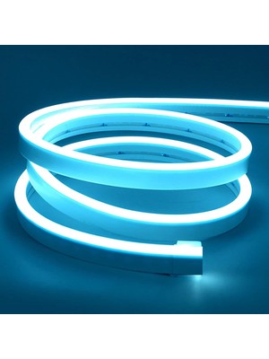 En Parlak Neon LED 12 Volt Buz Mavisi Işık Dış Mekan 15 Metre