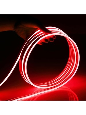 En Parlak Neon LED 12 Volt Kırmızı Işık Dış Mekan 5 Metre