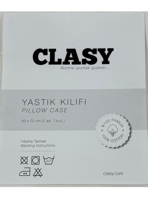 Clasy Ranforce 2 Adet Yastık Kılıfı Düz Desen Sütlü Kahverengi