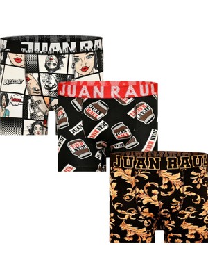 Juan Raul Erkek Desenli Boxer (3 Lü Boxer)