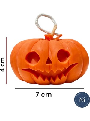 Melusina Candle Dekoratif Halloween Pumpkin 2'li - Balkabağı Mum - Kokulu Vegan Soya Wax Mumu