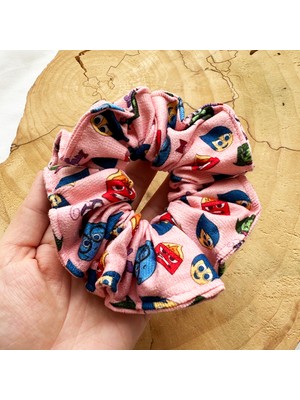 ModaZey Ters Yüz Desenli Scrunchie & Lastikli Toka