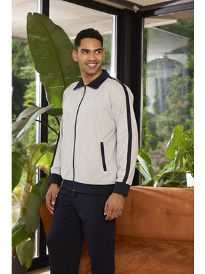 Kly Boy Fermuarlı %100 Pamuk 3 Iplik Eşofman  Takımı 7218