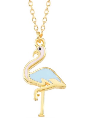 Nezade Store 925 Ayar Gümüş Gold Flamingo Kadın Kolye