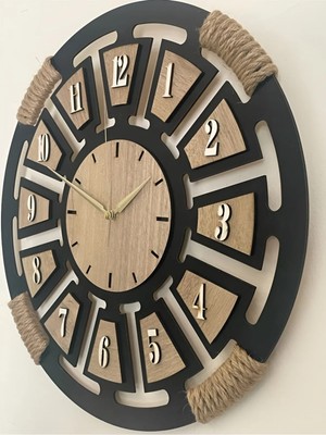 Shelife Ahşap Halatlı Dekoratif Duvar Saati