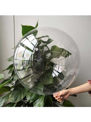 Balon Diyarı 18 Inch Şeffaf Bobo Balon - Parti ve Doğum Günü Süslemeleri Için Işıklı Balon, Büyük Boy