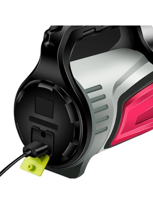 Powermaster JS-881A Şarjlı Ledli Uzun Menzilli Kamp Tipi Çok Fonksiyonlu Işıldak Fener