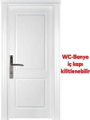 Armoni Wc Banyo Kapı Kolu Nikel Inox Aynalı Sağa Sola Uygun Iç Dış Wc Kapısı Kilitlenebilir 1 Takım