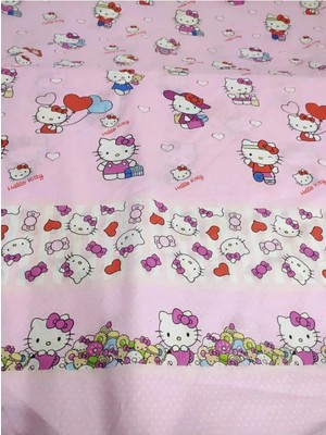 Tek Kişilik Hello Kitty Yorgan Kılıfı 1 Adet Yastık Kılıfı