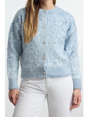 Kadın Modern Tarz Regular Bisiklet Yaka Regular Triko Hırka