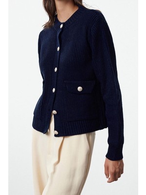 Ersefa Kadın Modern Tarz Regular Bisiklet Yaka Regular Triko Hırka