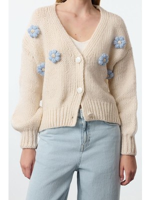 Kadın Modern Tarz Regular V Yaka Regular Triko Hırka