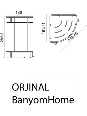 Çelik Banyo Paslanmaz Çelik Mat Siyah Şampuanlık Köşe Banyo Rafı