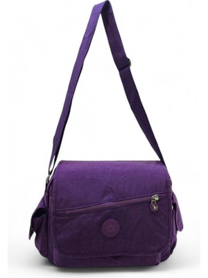 Baginn Kadın Postacı Omuz Okul Çantası Klinkır Çapraz Askılı Çok Cepli Su Itici Hafif Kumaş 30*25 cm